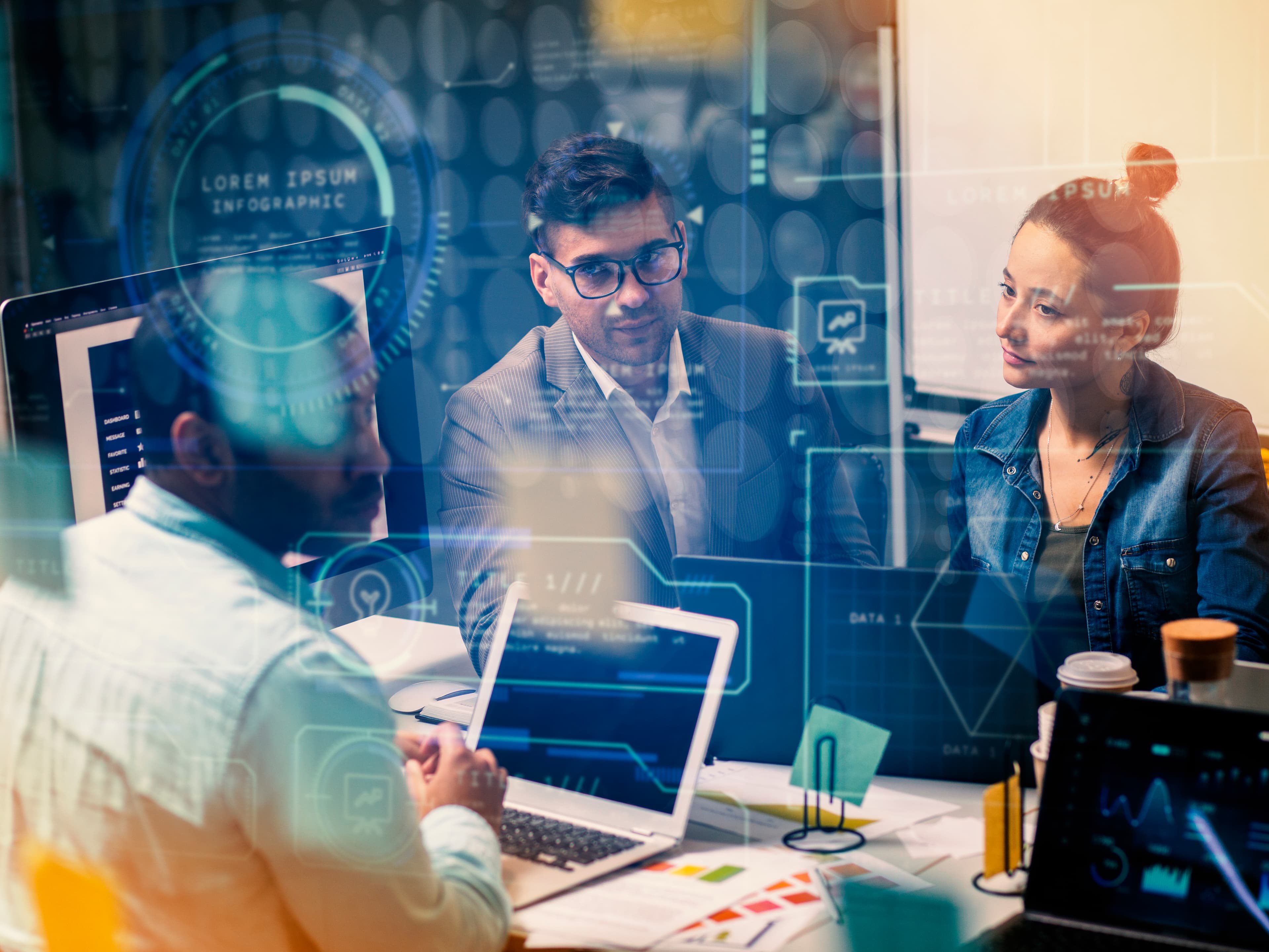 IT professionals working together