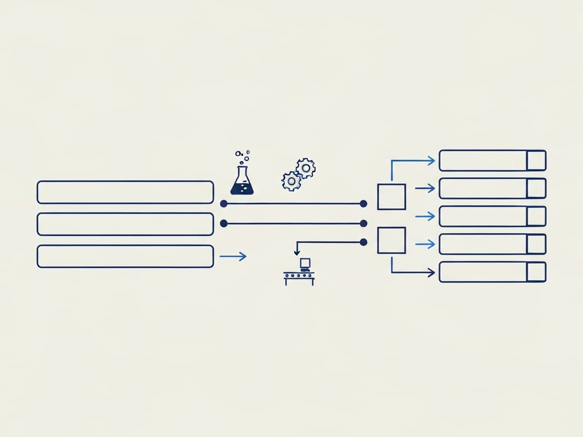 Dedicated technical delivery for a pharmaceutical manufacturer process diagram